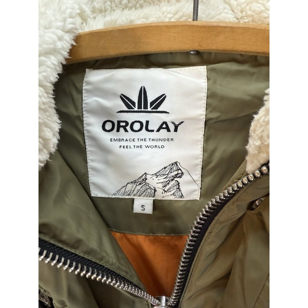 Orolay 092 Universe Thickened Duck Down Jacket Women's Small Green Waterproof - Picture 9 of 15
